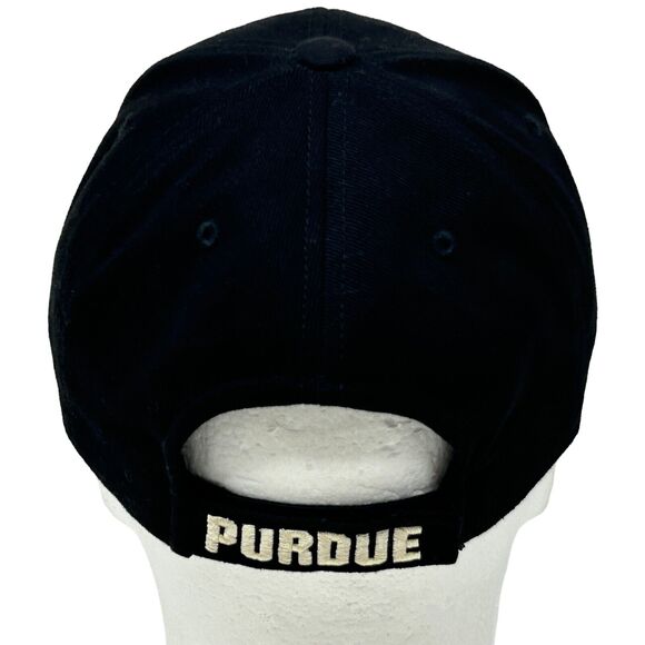 Purdue University Boilermakers Hat Cap Black Strapback Captivating Headgear - Picture 3 of 10